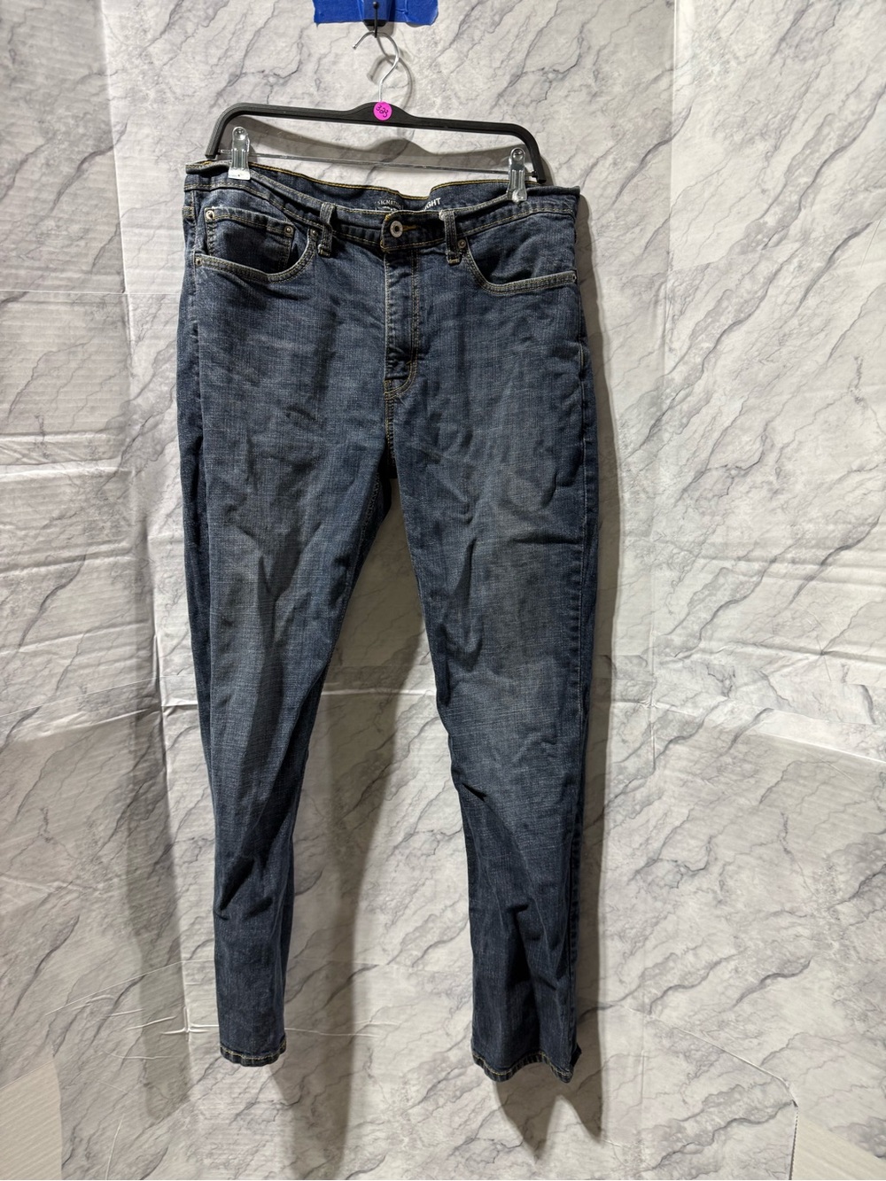 Signature Men's Straight Dark Blue Jeans